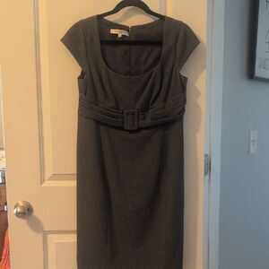 Evan Picone Charcoal Midi Dress